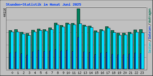 Stunden-Statistik im Monat Juni 2025