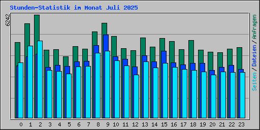 Stunden-Statistik im Monat Juli 2025